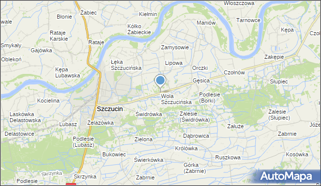 mapa Wola Szczucińska, Wola Szczucińska na mapie Targeo